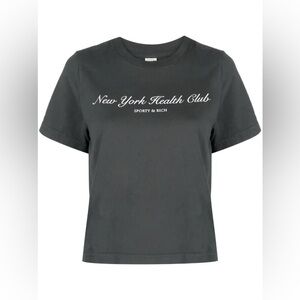 Sporty & Rich Logo-Print Cotton T-shirt